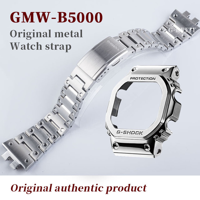 Koperta zegarka ze stali nierdzewnej 316L G-remont GMW-B5000 DW5000 2020 - czarny srebrzysty - Wianko - 4