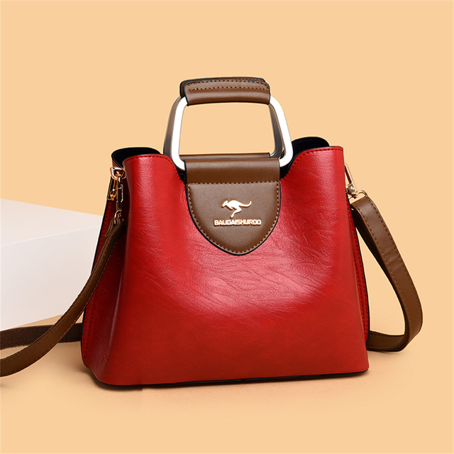Luksusowe skórzane torebki Crossbody dla kobiet - pojemne, designerskie, vintage - Wianko - 4