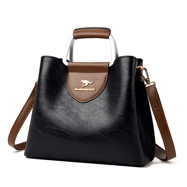 Luksusowe skórzane torebki Crossbody dla kobiet - pojemne, designerskie, vintage - Wianko - 14