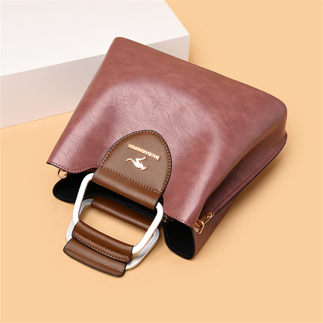 Luksusowe skórzane torebki Crossbody dla kobiet - pojemne, designerskie, vintage - Wianko - 6