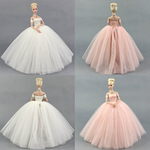 Sukienka ślubna czarno-biała dla Barbie - sztuka, dla ubranek lalek i akcesoriów do domku - Wianko - 26