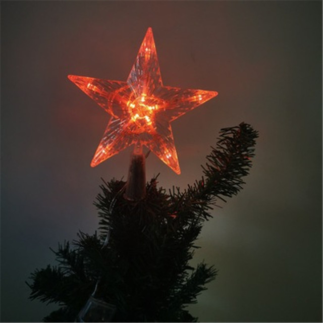 Gwiazda świetlna LED na szczyt choinki bożonarodzeniowej - dekoracyjne światło zasilane baterią - Wianko - 5