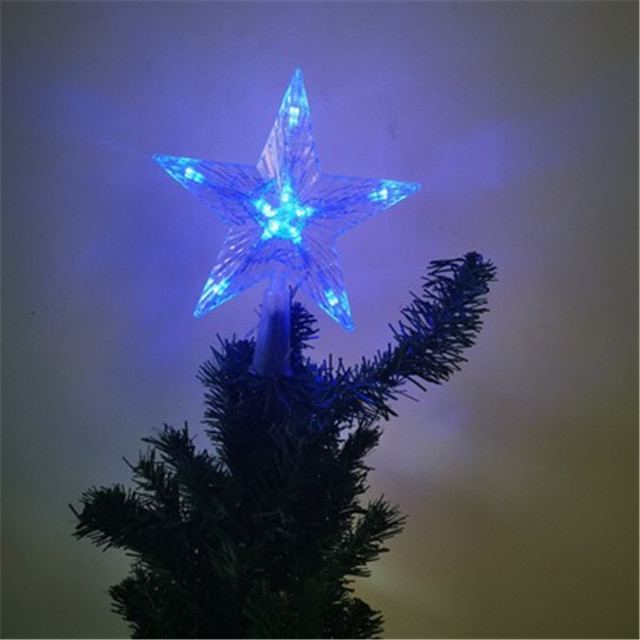 Gwiazda świetlna LED na szczyt choinki bożonarodzeniowej - dekoracyjne światło zasilane baterią - Wianko - 7