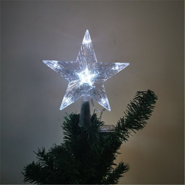 Gwiazda świetlna LED na szczyt choinki bożonarodzeniowej - dekoracyjne światło zasilane baterią - Wianko - 6