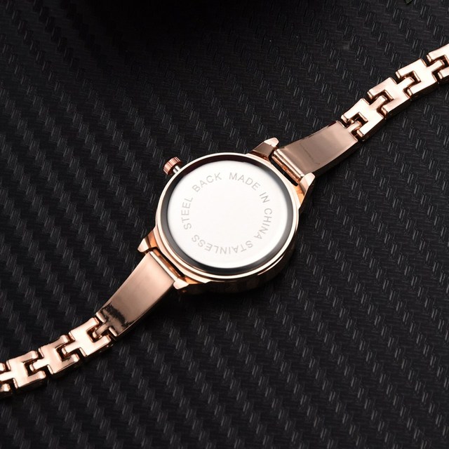 Zegarek damski marki Lvpai z bransoletką, różowe złoto, kwarc, sukienkowy, ozdobiony rhinestone, Montre Femme - Wianko - 12