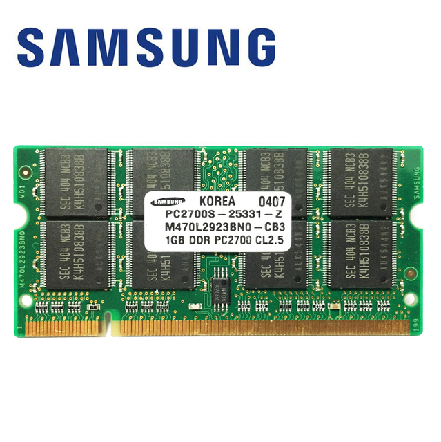 Pamięć laptopa Samsung 1GB DDR DDR1 333MHz PC-2700 SO-DIMM 200-pin RAM - Wianko - 2