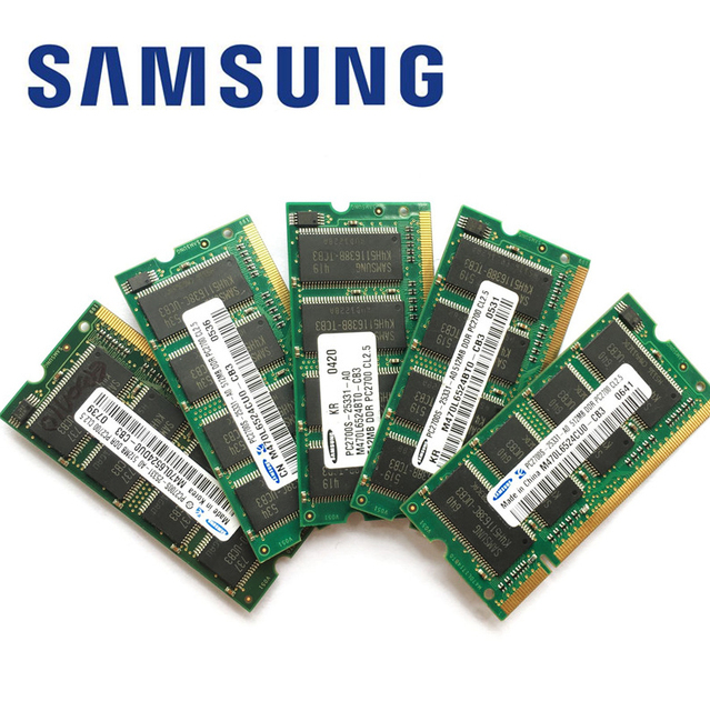 Pamięć laptopa Samsung 1GB DDR DDR1 333MHz PC-2700 SO-DIMM 200-pin RAM - Wianko - 1