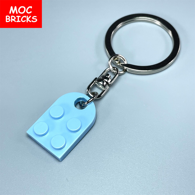 Klocki MOC Bricks - Breloczek do kluczy w kształcie serca (2x3 talerze z otworem 3176) - Miłość, urok i edukacja w zabawce - Wianko - 20