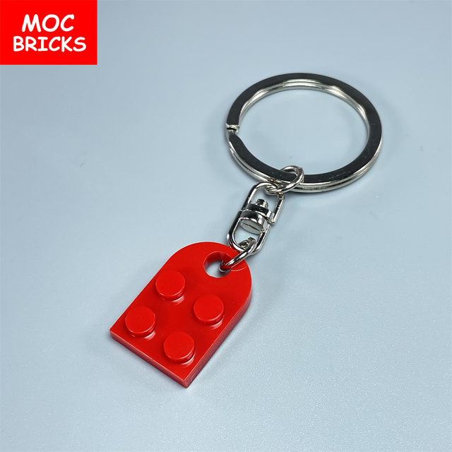 Klocki MOC Bricks - Breloczek do kluczy w kształcie serca (2x3 talerze z otworem 3176) - Miłość, urok i edukacja w zabawce - Wianko - 15