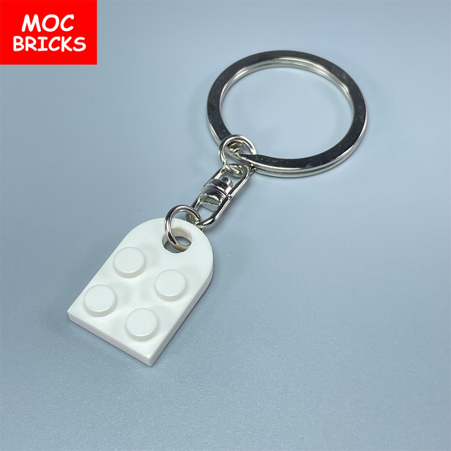 Klocki MOC Bricks - Breloczek do kluczy w kształcie serca (2x3 talerze z otworem 3176) - Miłość, urok i edukacja w zabawce - Wianko - 14
