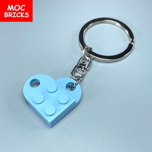 Klocki MOC Bricks - Breloczek do kluczy w kształcie serca (2x3 talerze z otworem 3176) - Miłość, urok i edukacja w zabawce - Wianko - 11