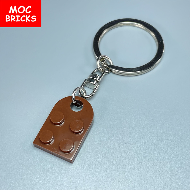 Klocki MOC Bricks - Breloczek do kluczy w kształcie serca (2x3 talerze z otworem 3176) - Miłość, urok i edukacja w zabawce - Wianko - 21
