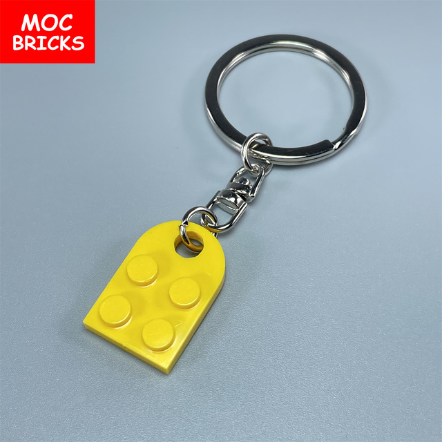 Klocki MOC Bricks - Breloczek do kluczy w kształcie serca (2x3 talerze z otworem 3176) - Miłość, urok i edukacja w zabawce - Wianko - 16