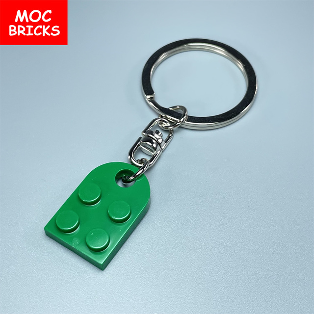 Klocki MOC Bricks - Breloczek do kluczy w kształcie serca (2x3 talerze z otworem 3176) - Miłość, urok i edukacja w zabawce - Wianko - 18
