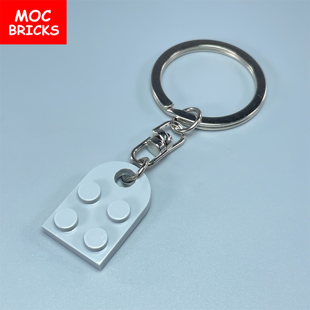 Klocki MOC Bricks - Breloczek do kluczy w kształcie serca (2x3 talerze z otworem 3176) - Miłość, urok i edukacja w zabawce - Wianko - 19