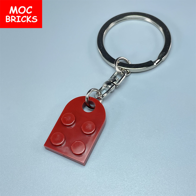 Klocki MOC Bricks - Breloczek do kluczy w kształcie serca (2x3 talerze z otworem 3176) - Miłość, urok i edukacja w zabawce - Wianko - 13