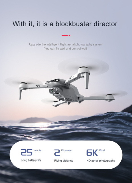 Nowy F10 Drone 6k GPS z kamerą HD, profesjonalny Quadcopter z 5G WiFi FPV, dostępny w zestawie z aparatem helikopter RC – zabawka dla dzieci Gift2022 - Wianko - 5