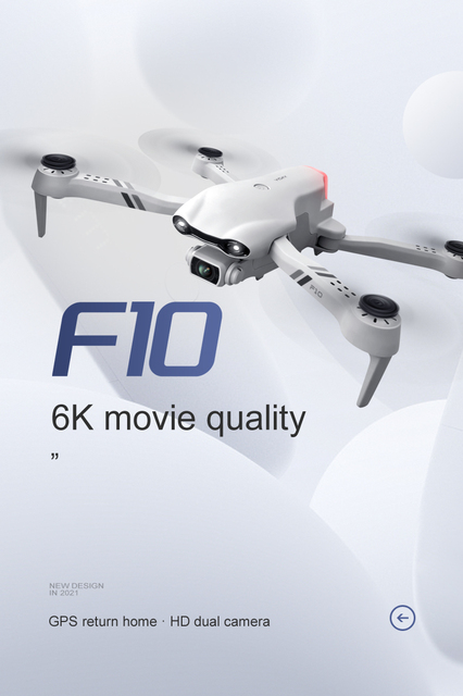 Nowy F10 Drone 6k GPS z kamerą HD, profesjonalny Quadcopter z 5G WiFi FPV, dostępny w zestawie z aparatem helikopter RC – zabawka dla dzieci Gift2022 - Wianko - 1