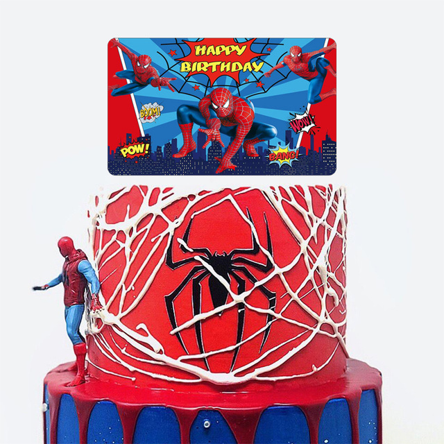 Spiderman Theme zestaw dekoracji na urodziny - banner, obrus, akcesoria jednorazowe - Wianko - 16
