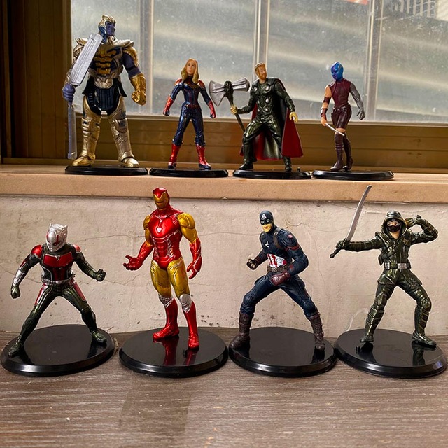 Figurki akcji Marvel Avengers: Nieskończoność wojna - zestaw 6 sztuk: Iron Man, Kapitan Ameryka, Ant Man, Thanos, Thor - prezent - Wianko - 4