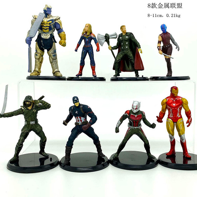 Figurki akcji Marvel Avengers: Nieskończoność wojna - zestaw 6 sztuk: Iron Man, Kapitan Ameryka, Ant Man, Thanos, Thor - prezent - Wianko - 2