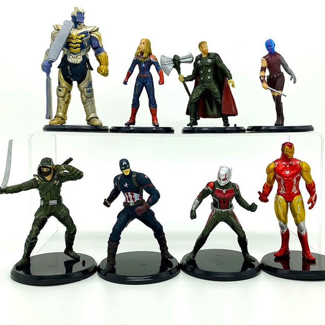 Figurki akcji Marvel Avengers: Nieskończoność wojna - zestaw 6 sztuk: Iron Man, Kapitan Ameryka, Ant Man, Thanos, Thor - prezent - Wianko - 5