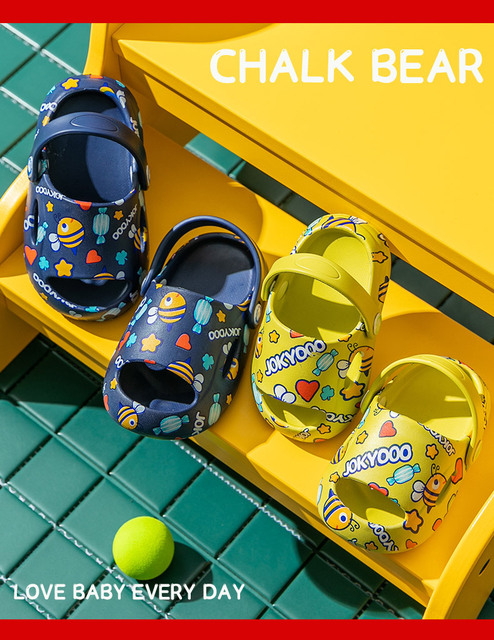 Dziecięce kapcie EVA z nadrukiem pszczółek 2021 - małe buty dla dziewczynek i chłopców na plażę - Wianko - 13