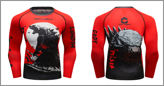 Kompresyjne męskie garnitury sportowe - szybkie suche koszulki bokserskie MMA Rashguard - Wianko - 33