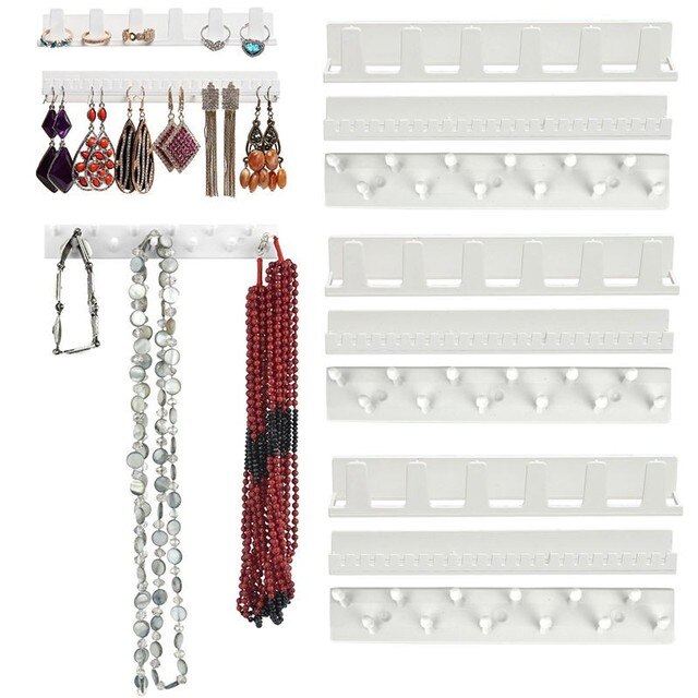 Półka do wieszania biżuterii z wieszakiem - naszyjniki, pierścionki, kolczyki, klucze (numer produktu: #85914) - Wianko - 3
