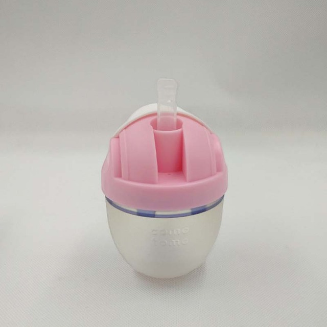 Butelka dla dziecka Comotomo z pokrywą i silikonowym kubkiem, ucząca picia przez słomkę - zestaw 2 sztuki - Wianko - 15