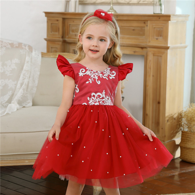Sukienka dla małych dziewcząt z siateczkowymi rękawami, cekinami i gwiazdkowymi zdobieniami na ślub lub inną uroczystość - dla 1-5 lat - Wianko - 12