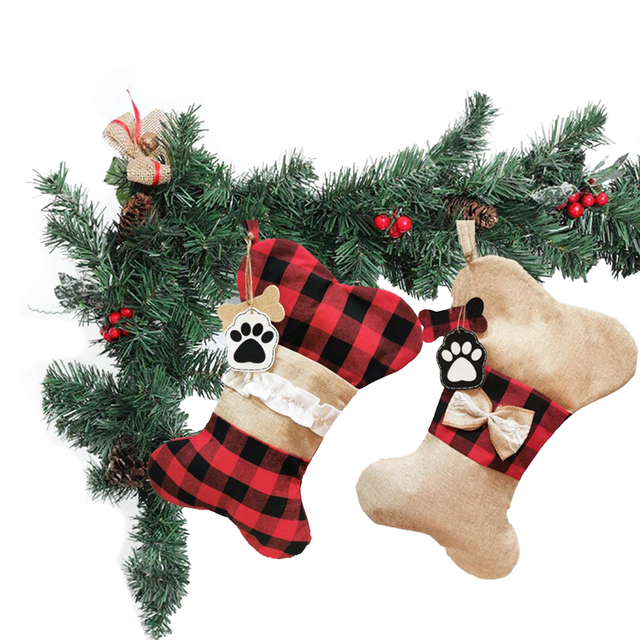Torbka świąteczna z wiszącymi ozdobami dla kota i psa - Wianko - 4