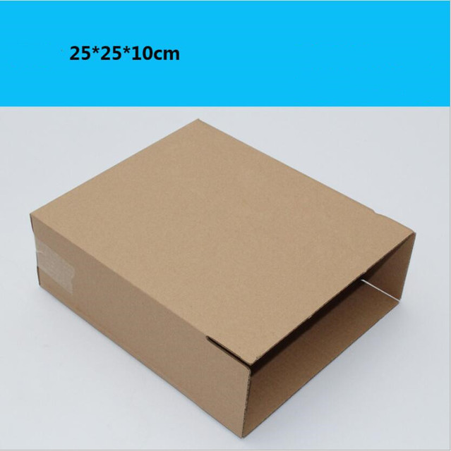 10 sztuk naturalnych brązowych pudełek do pakowania z zagęszczonym papierem pakowym - Wianko - 3