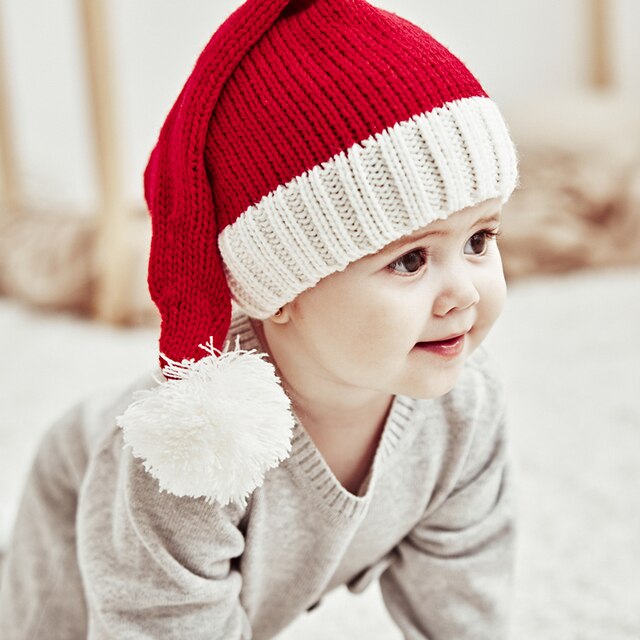 Jesienno-zimowa dzianinowa czapka rodzic-dziecko w kratkę z pluszową piłką - ciepła i wiatroszczelna - Wianko - 4