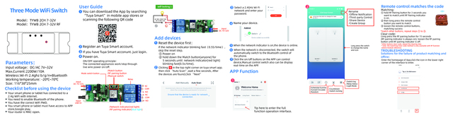 Bezprzewodowy moduł przekaźnika WiFi z RF pilotem dla Google, 1-4 kanałowy, DC/AC 5V, 7-24V 433MHz - Wianko - 21