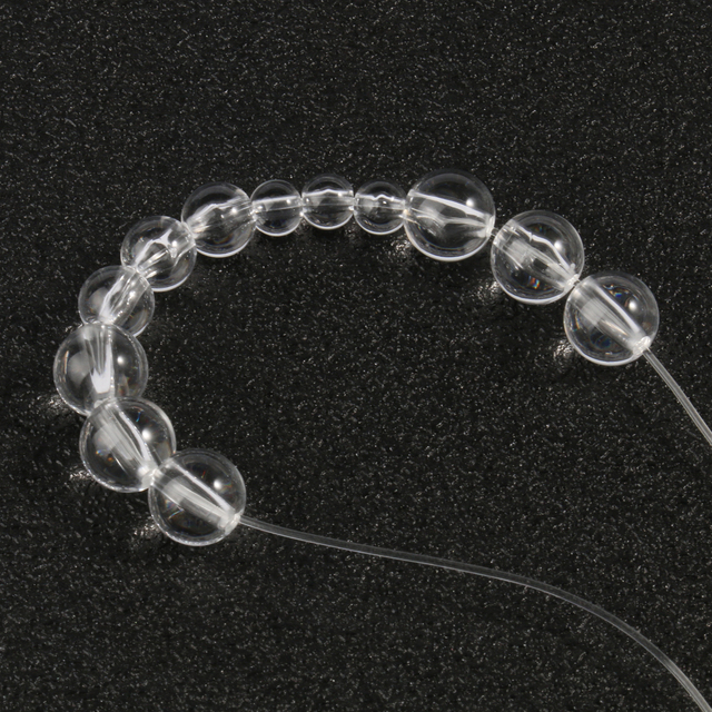Koraliki akrylowe przezroczyste białe w kształcie - 50-300 szt - bransoletka/naszyjnik DIY - Wianko - 8