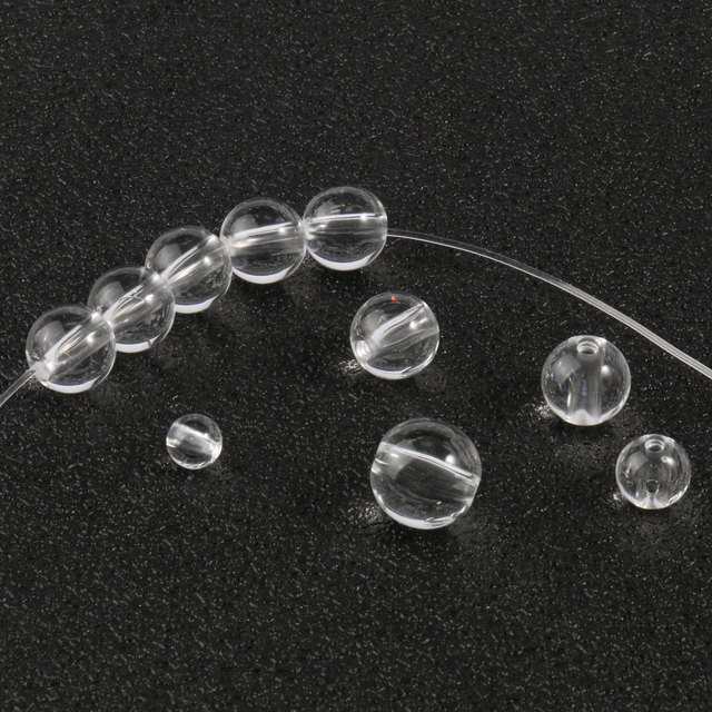 Koraliki akrylowe przezroczyste białe w kształcie - 50-300 szt - bransoletka/naszyjnik DIY - Wianko - 5