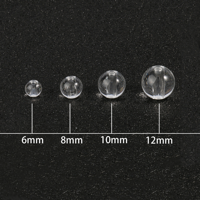 Koraliki akrylowe przezroczyste białe w kształcie - 50-300 szt - bransoletka/naszyjnik DIY - Wianko - 7