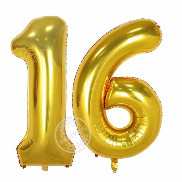 Folia Złoty Balon Banner z Cyframi 18 21 25 30 40 50 60 - Dekoracja Urodzinowa dla Dorosłych - Wianko - 7