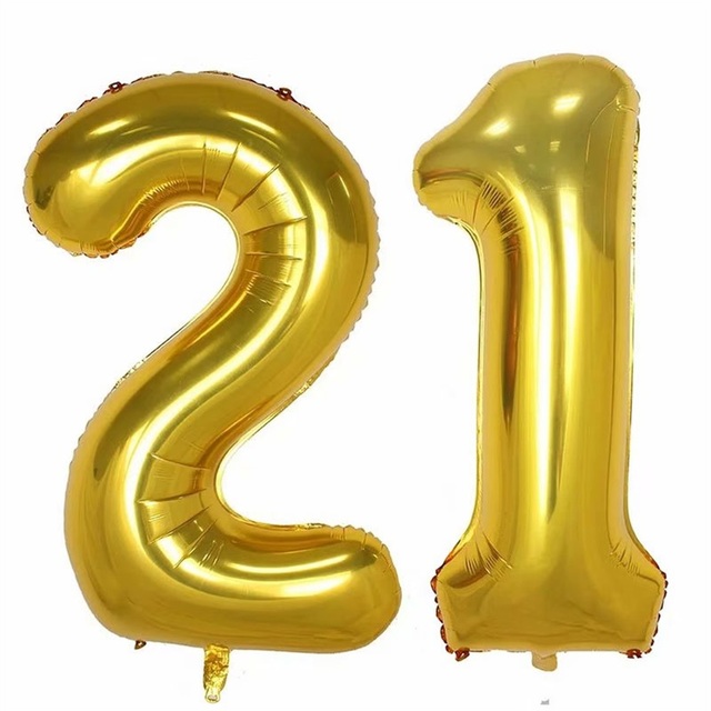Folia Złoty Balon Banner z Cyframi 18 21 25 30 40 50 60 - Dekoracja Urodzinowa dla Dorosłych - Wianko - 13