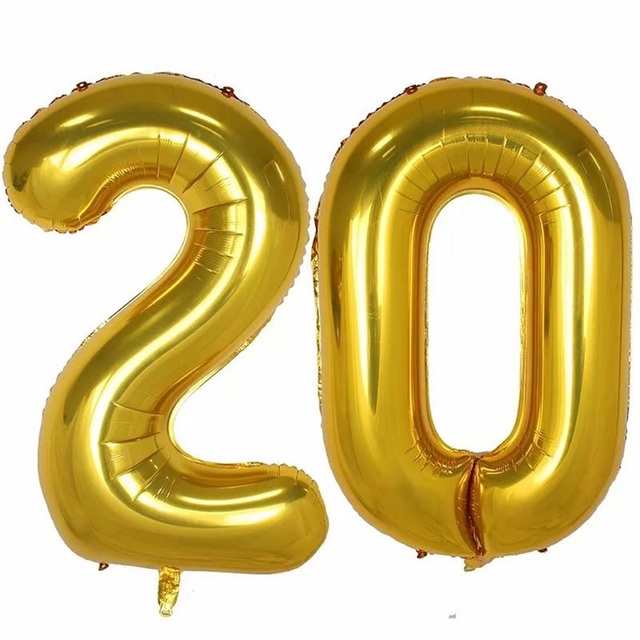 Folia Złoty Balon Banner z Cyframi 18 21 25 30 40 50 60 - Dekoracja Urodzinowa dla Dorosłych - Wianko - 12
