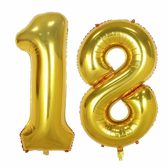 Folia Złoty Balon Banner z Cyframi 18 21 25 30 40 50 60 - Dekoracja Urodzinowa dla Dorosłych - Wianko - 10