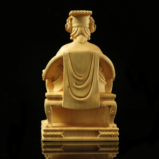 Estatua Lin Moniang, diosa morza Mazu, tallado en madera - Wianko - 6