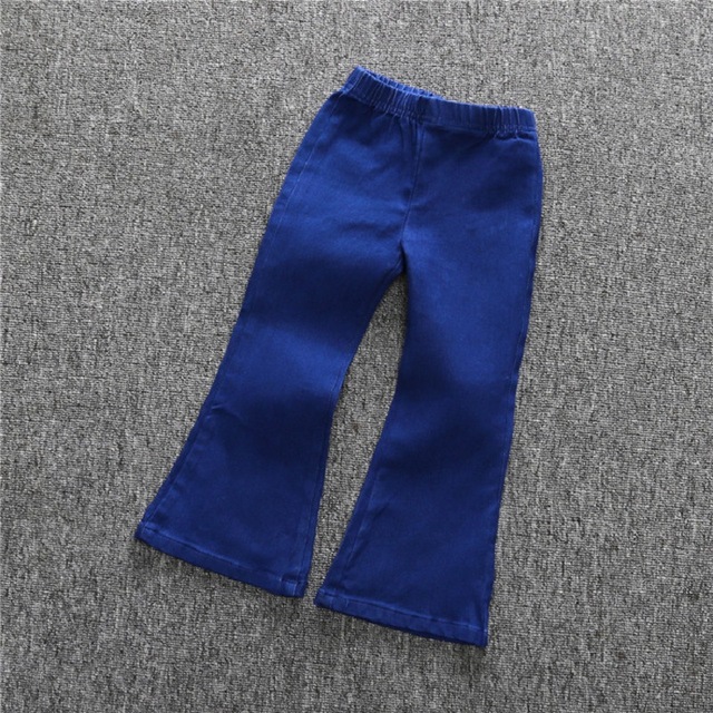 Dziewczęce obcisłe spodnie jednokolorowe dla dzieci w wieku 1-6 lat - modne jesienne spodnie jeansowe dla dziewczynek - Wianko - 2