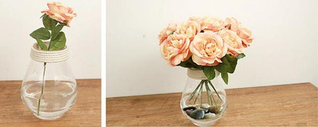 Duże piankowe róże do dekoracji ślubnych - 20 sztuk, 8cm, sztuczne główki kwiatowe, różane, DIY, bukiet panny młodej, przydomowy ogród - Wianko - 6