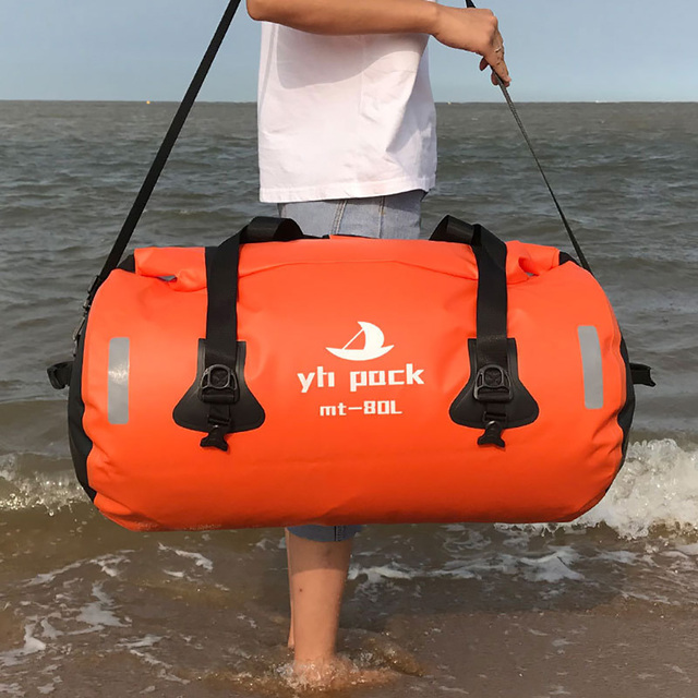 Duża torba podróżna wodoodporna na rower 40L/60L/80L - tył roweru, plaża, camping, pływanie - Wianko - 17