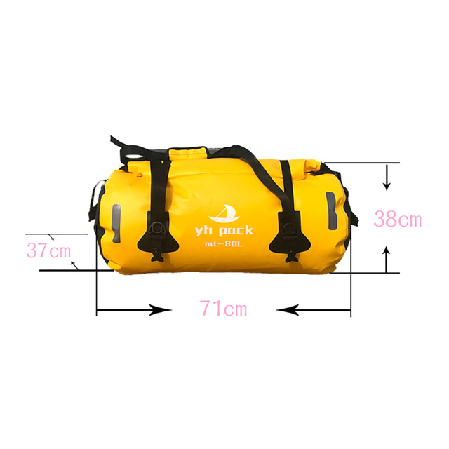 Duża torba podróżna wodoodporna na rower 40L/60L/80L - tył roweru, plaża, camping, pływanie - Wianko - 14