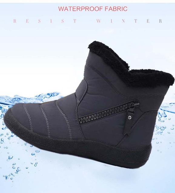Nowe damskie botki na platformie śniegowe wodoodporne z futrem, wykonane w stylu punk - Wianko - 1
