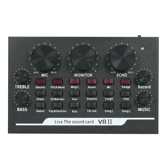 Zewnętrzna karta dźwiękowa V8-II Audio USB - słuchawki z mikrofonem do streamingu na żywo, telefonu i komputera - Wianko - 3