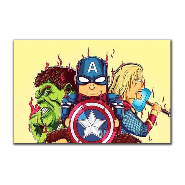 Obraz na płótnie Marvel Avengers: Kapitan Ameryka, Thor, Hulk - dekoracja wnętrz dla dzieci - Wianko - 7